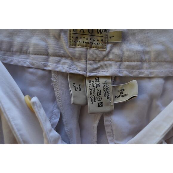 Pauw Amsterdam White Cotton-Lycra Trousers – Size 1 (Made in Portugal) - Picture 5 of 5